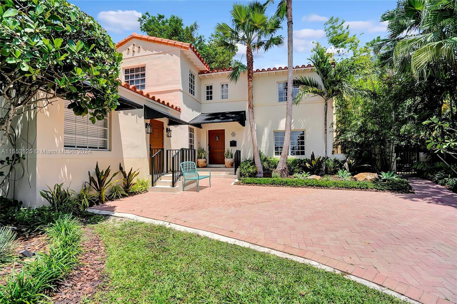 New On the Market ! Beautiful Spanish Mediterranean Home On mid Miami Beach.