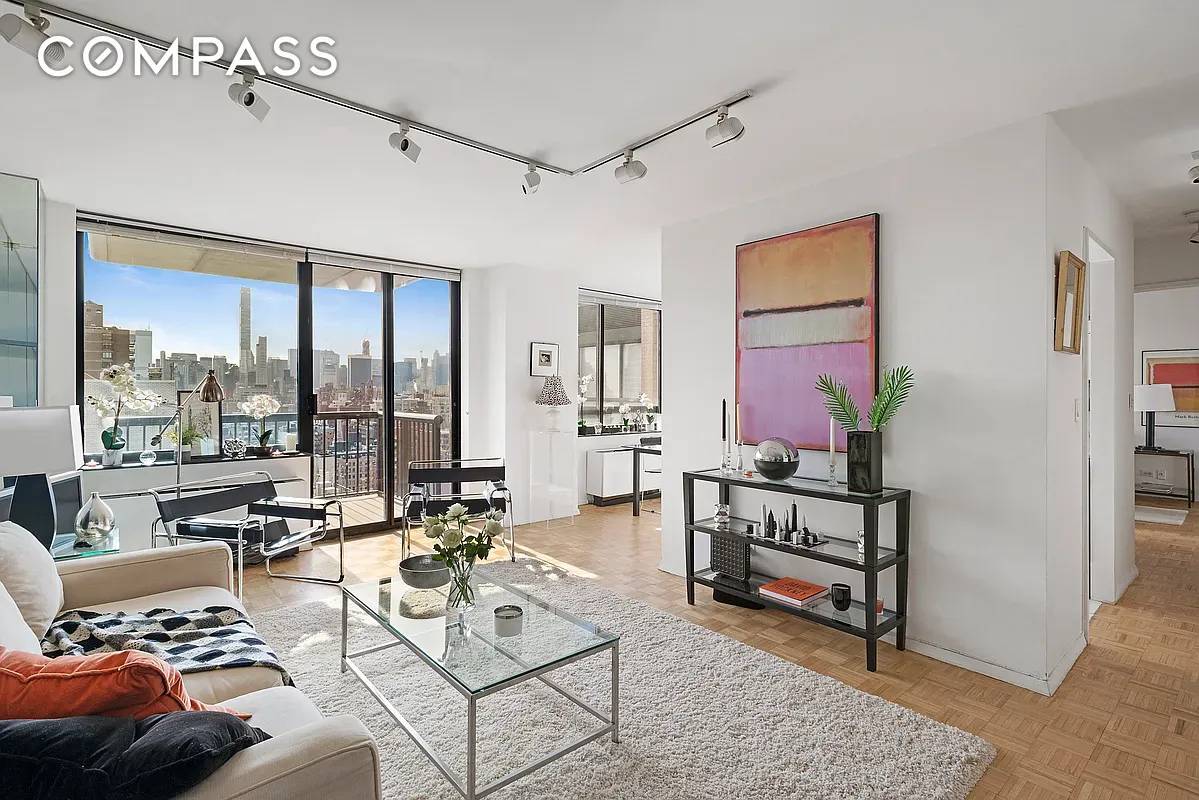 Wonderful home terrific large and bright furnished one bedroom with balcony, in one of the Upper East Side's luxury full service, condo buildings is now available for rent.
