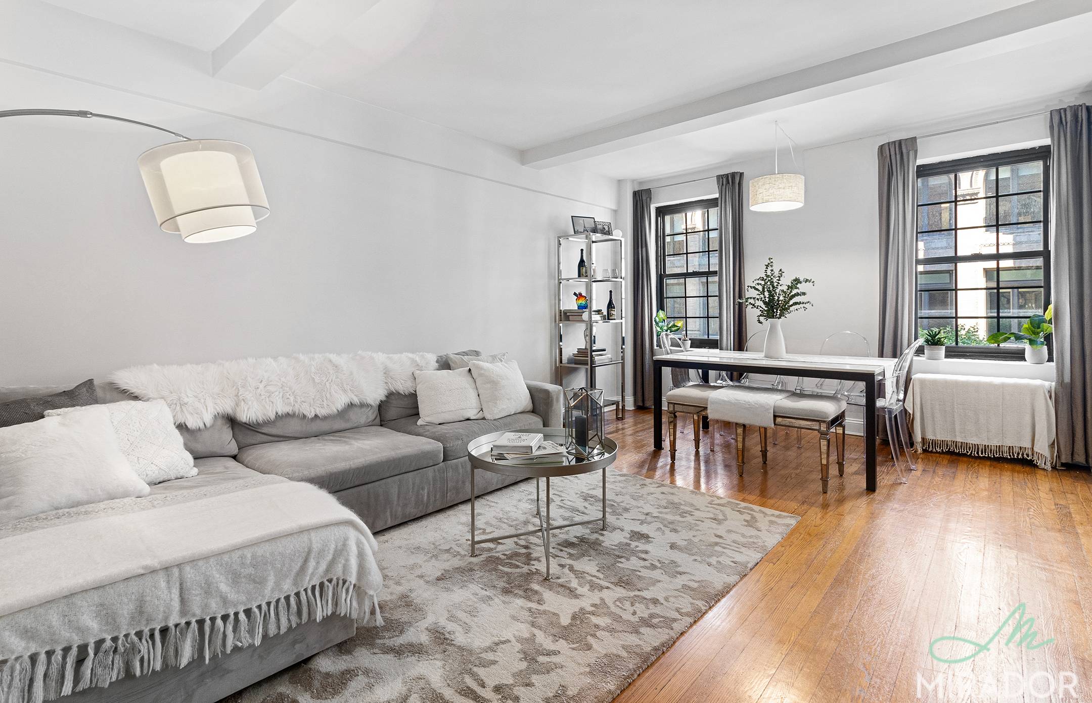 Pre war details marry modern upgrades in this spacious one bedroom, one bathroom apartment, with hardwood floors throughout, in one of Gramercy's prime pre war co ops, The Gramercy Arms.