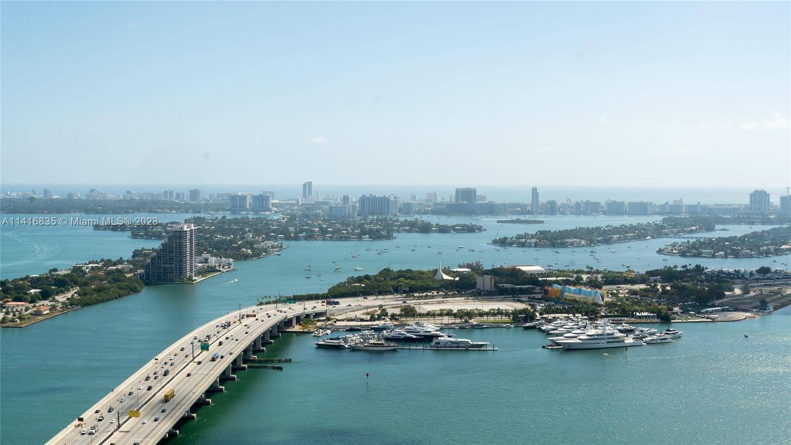 45th floor 1 den 2 bath loft with breathtaking views of Biscayne Bay and Miami.