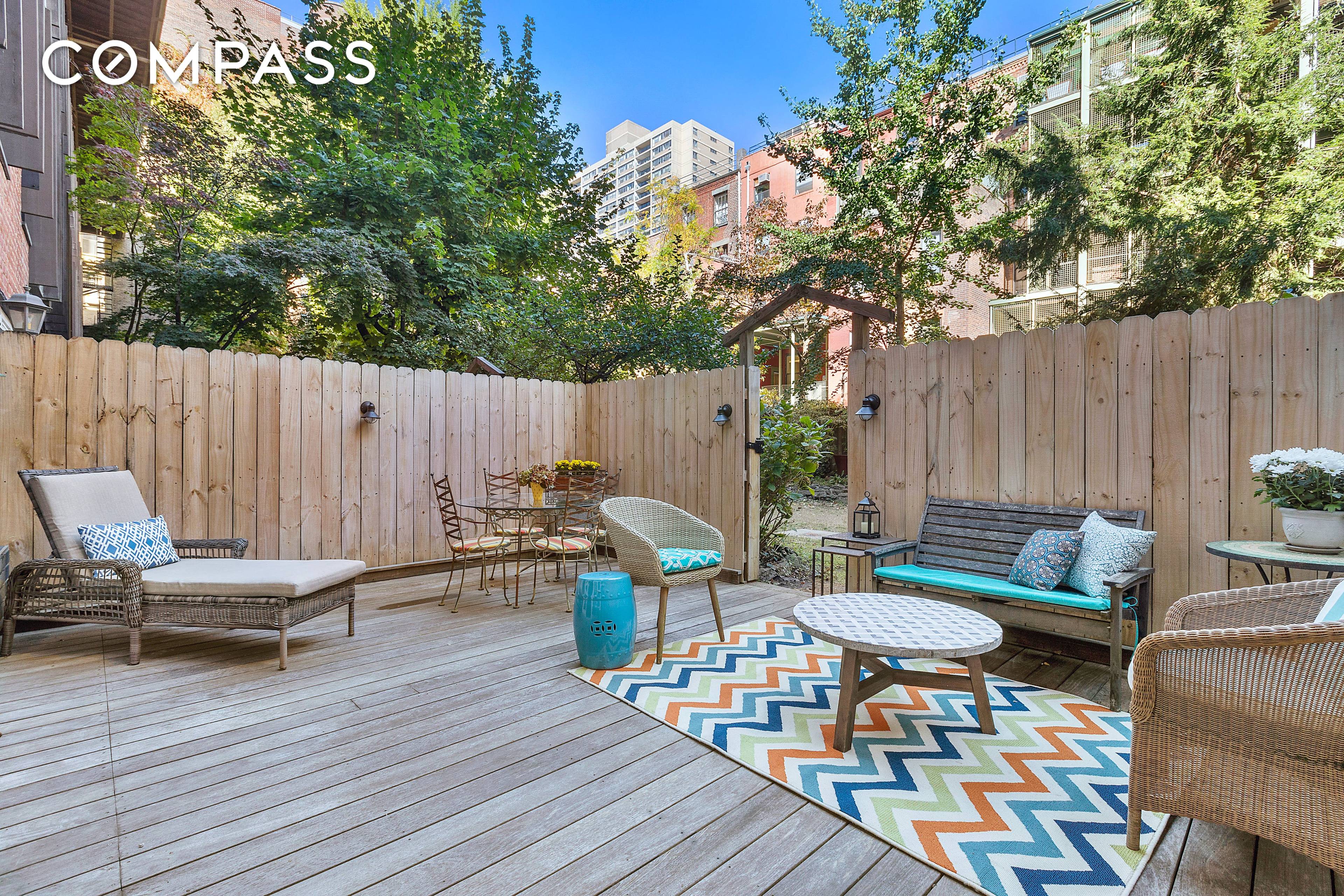 All of the joys of a townhouse with the convenience of an apartment co op plus tons of outdoor space !