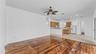 Family room and kitchen open floor plan