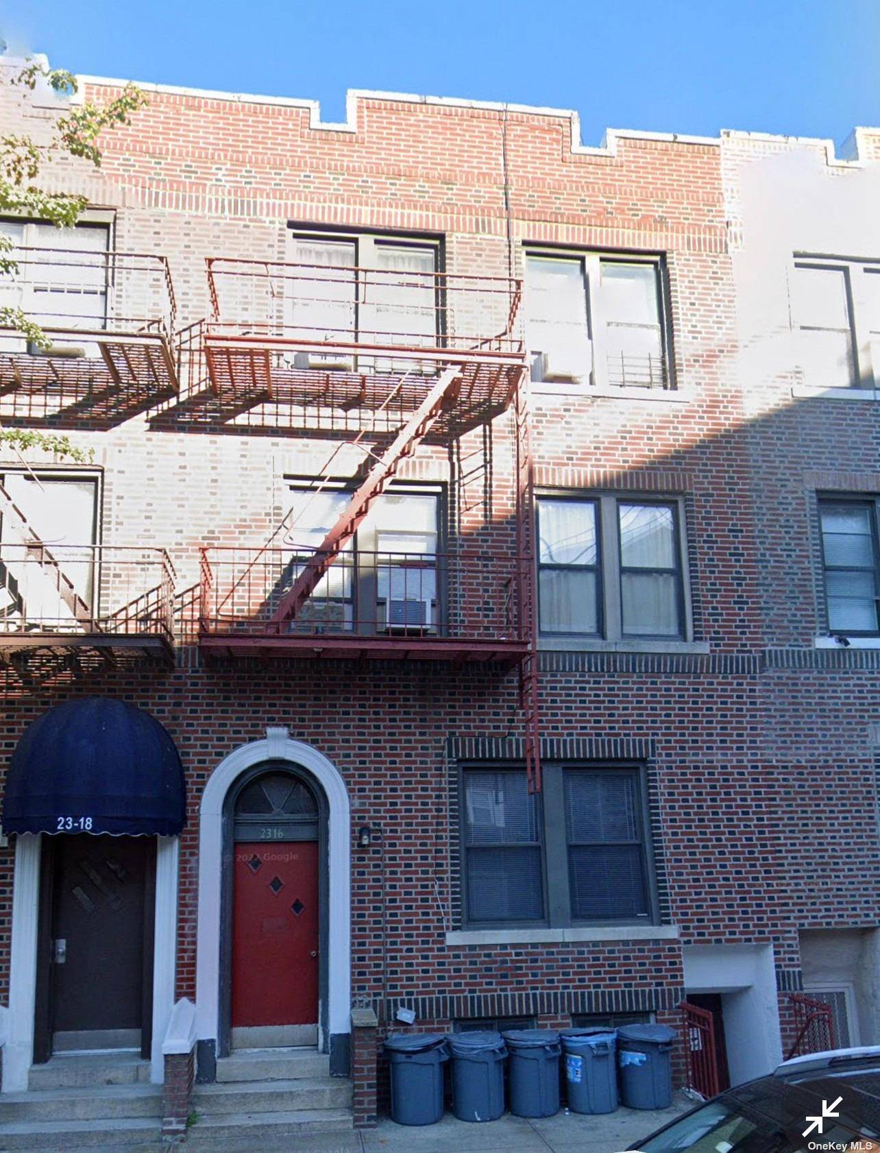 Astoria prime location 3 story brick building with six apartments.