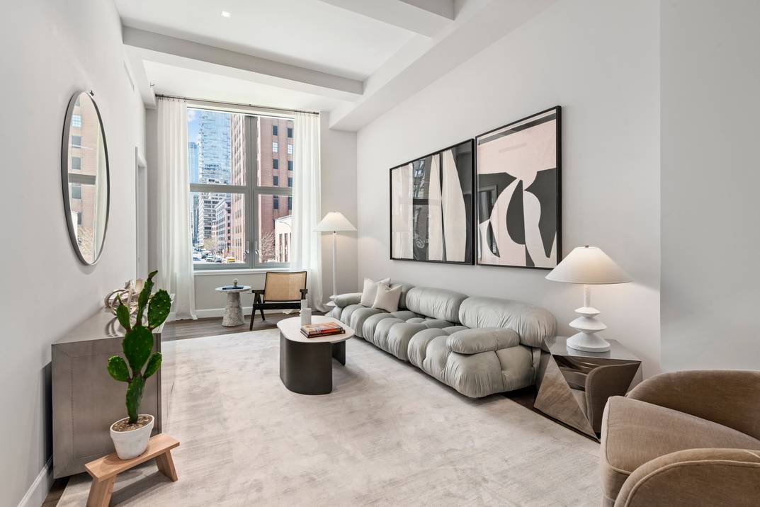 An luminous Soho rental designed by award winning architect, Gene Kaufman, this luxurious 1 bedroom with large home office and mezzanine space, and 3 bathroom home blends classic SoHo loft ...