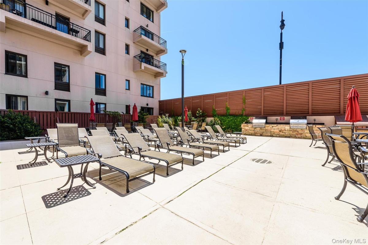Pool deck and gas BBQs