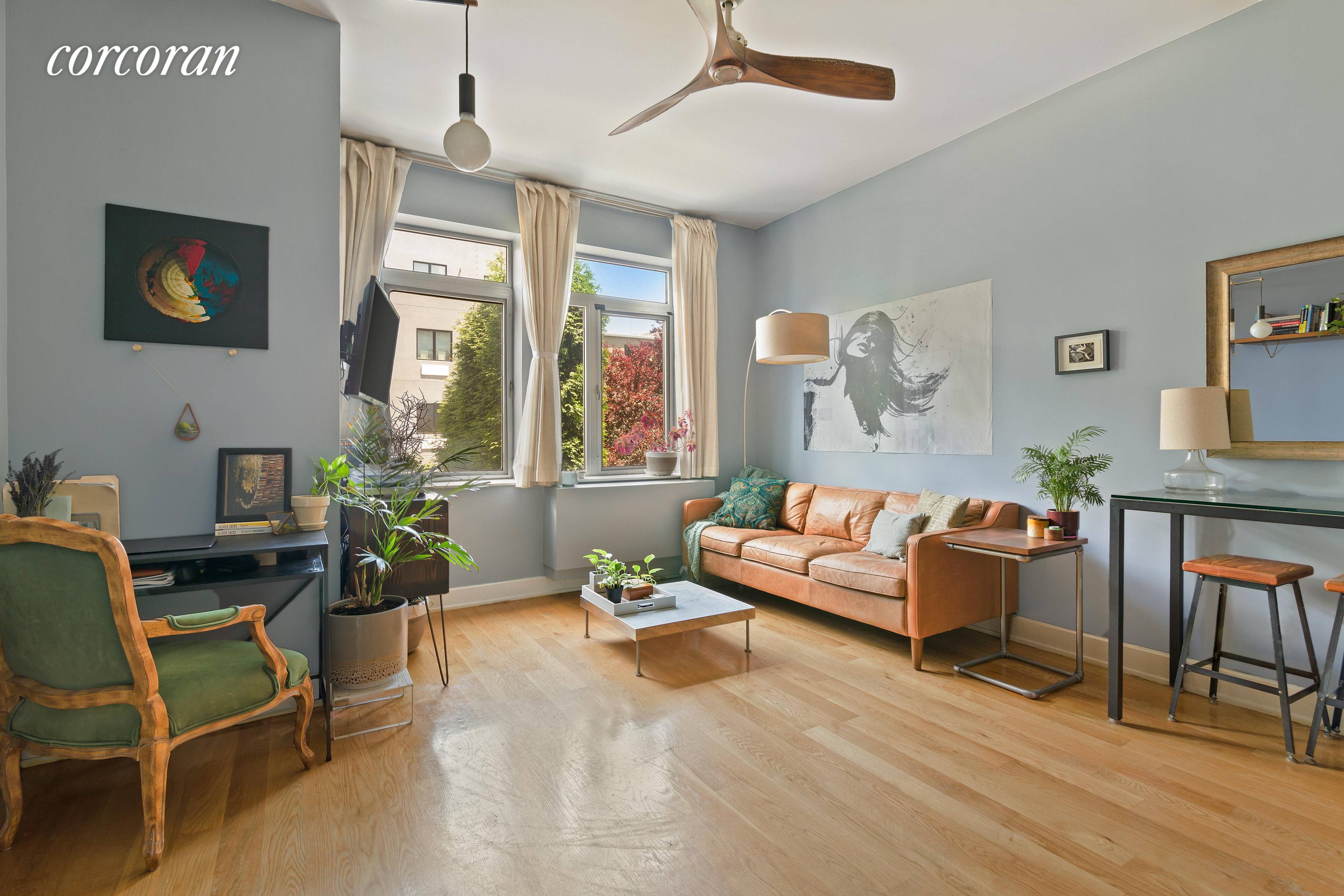 Just a few blocks from both McCarren Park and McGolrick Park in Williamsburg, this spacious 673 sqft one bedroom, one bathroom condominium sits on the second floor of an elevator ...