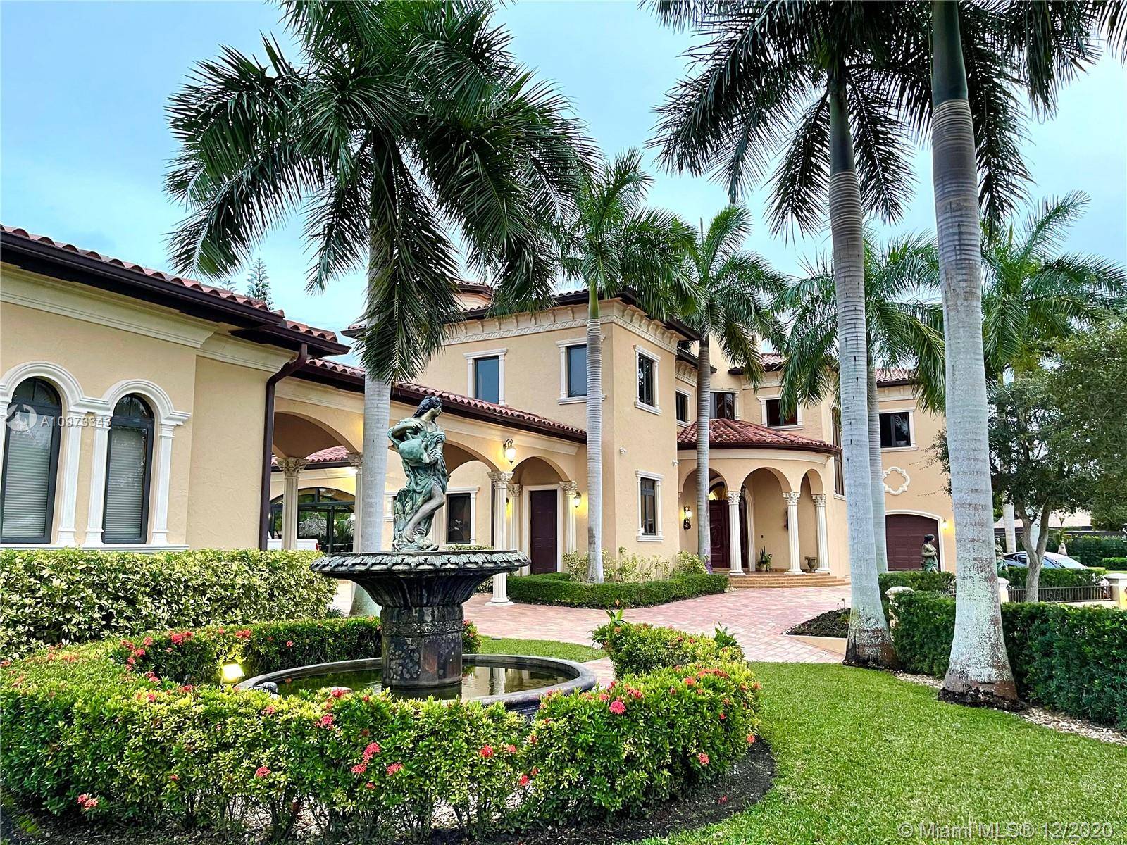 Beautiful 2 story Old Spanish Mediterranean style home located in the Palmetto Bay neighborhood of Miami, Florida featuring 6 bedrooms, movie room, 8 fullbaths, 1 halfbath.