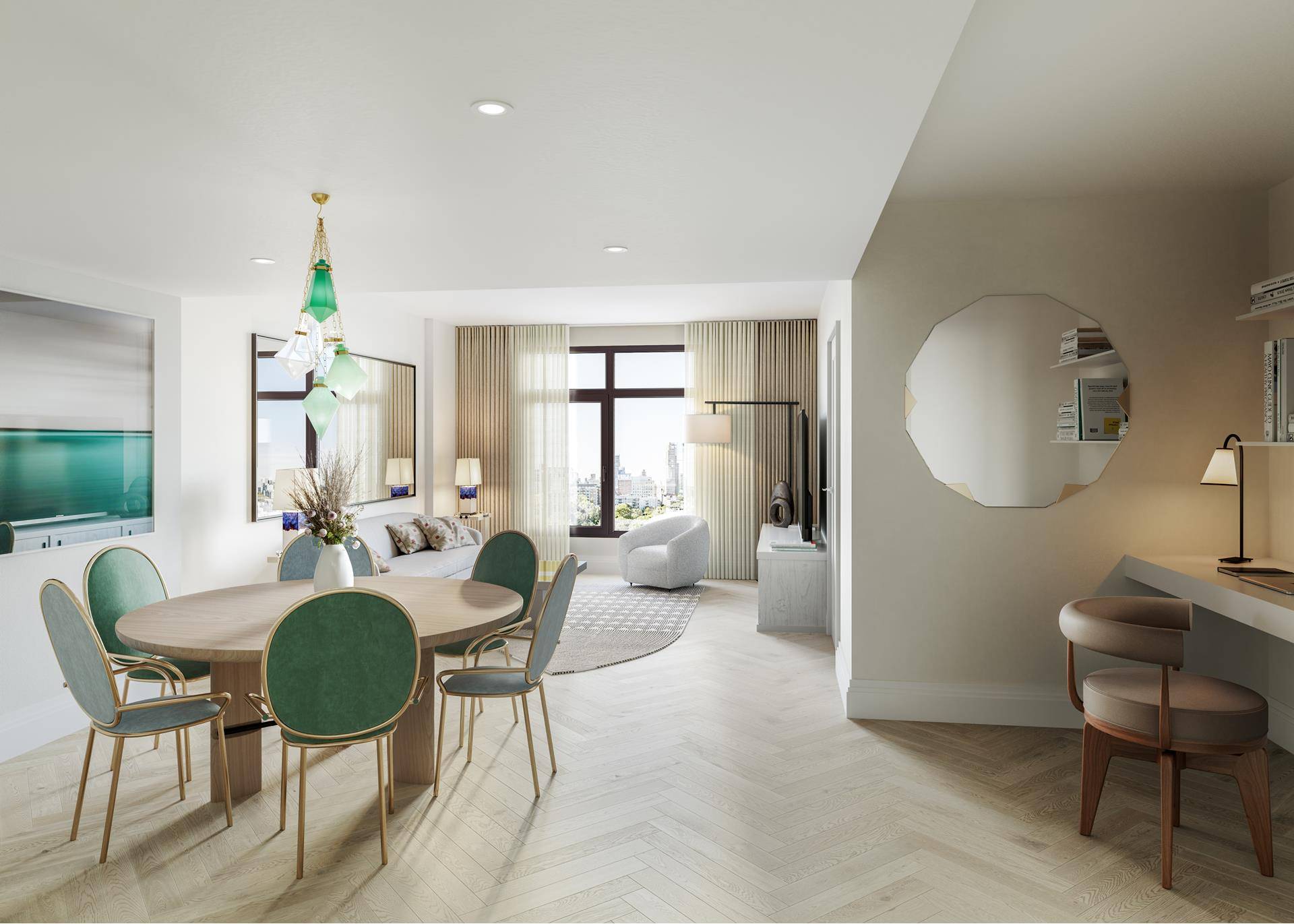 Sales Gallery Now Open By Appointment Introducing residence 7D at 300 West, an east facing studio offering an open concept living area that boasts custom White Oak herringbone flooring, central ...