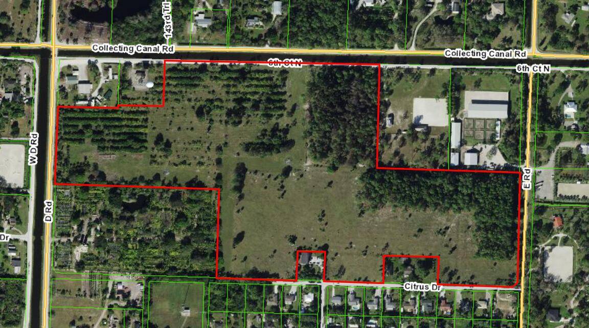 This 43 acre piece of land is one of the last large pieces available in the Loxahatchee Groves Area.