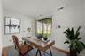 Virtually staged home office/den.