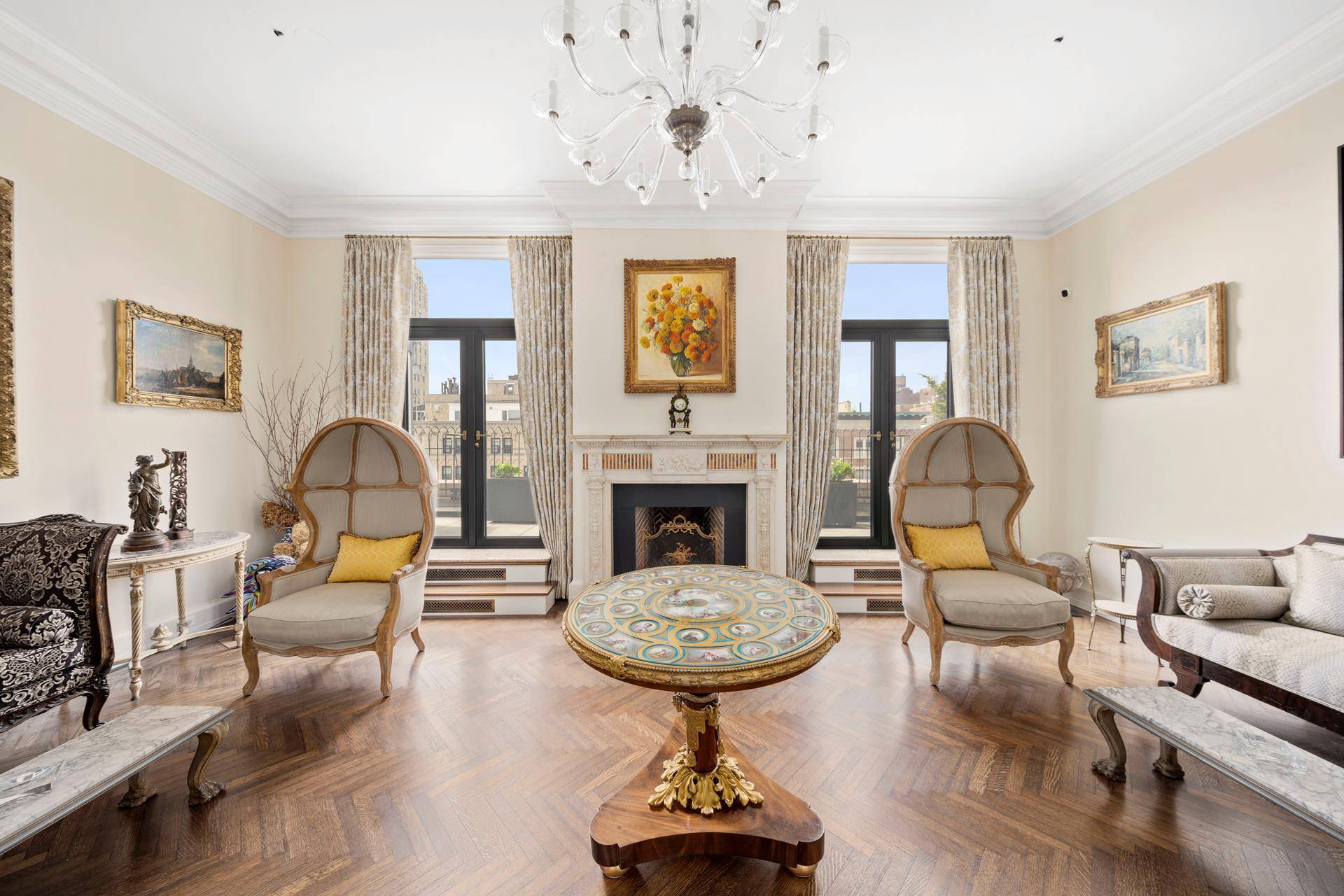 Sun flooded dream penthouse situated at the top of one of Park Avenue's most coveted cooperatives.