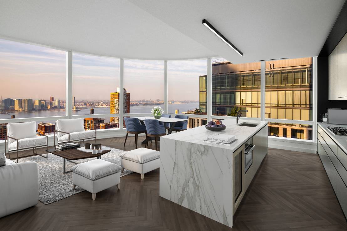TriBeCa 3br 3. 5 bath. Brand new with peerless 6 star views, sprawling over an entire half floor with private elevator vestibule, with separate service entrance custom blinds and closets ...