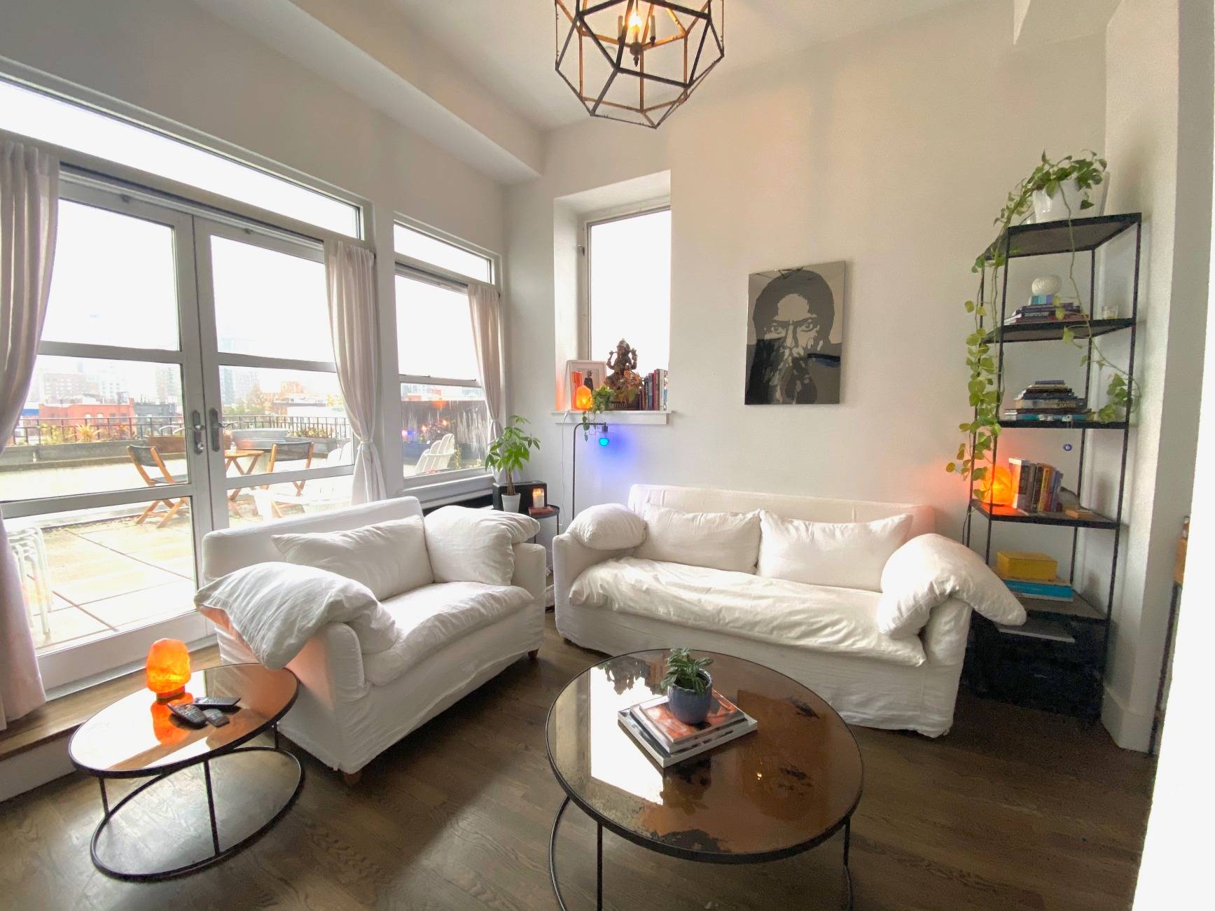 Welcome to this beautifully furnished 2 bed 2 bath PENTHOUSE at 114 Ridge Street.
