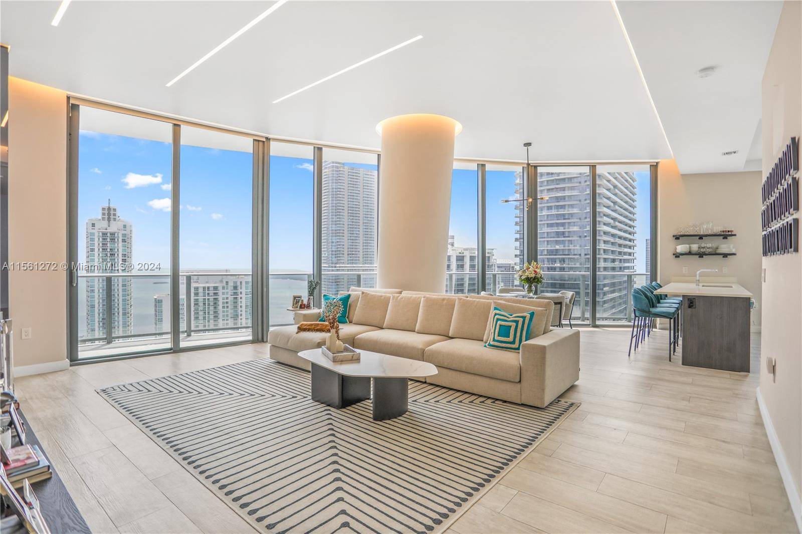 Experience luxury living in this Lower Penthouse Unit located in the heart of Brickell.