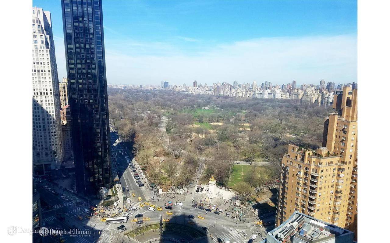 Home in the sky at the coveted Central Park Place condominium.