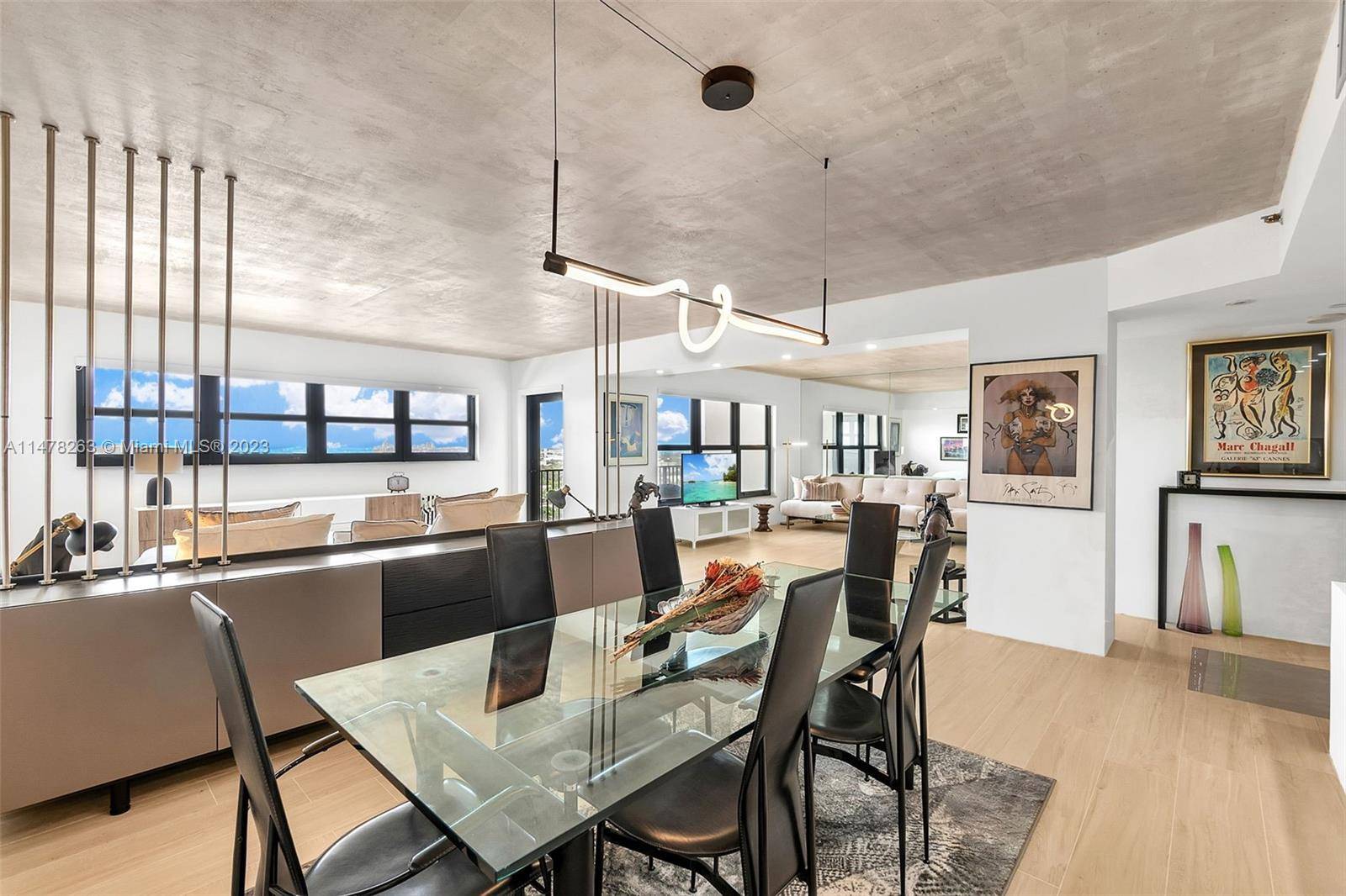 DESIGNER RENOVATED 2021, MAGAZINE WORTHY, OPEN LOFT DESIGN, ONE BEDROOM SOUTH FACING PENTHOUSE WITH THE BEST MILLION DOLLAR OCEAN AND INTRACOASTAL VIEWS AT THE TOWER.