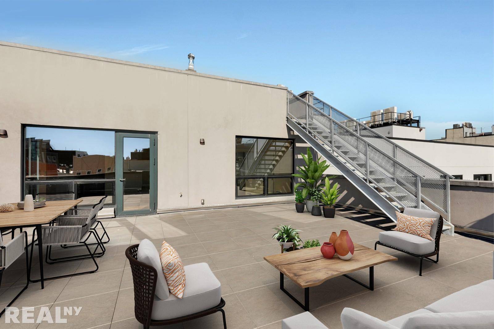 IMMEDIATE OCCUPANCY ! An entertainers dream, this spectacular top floor 2 bedroom, 2 bathroom residence has an impressive 1720 square foot private duplex roof terrace with incredible city views !