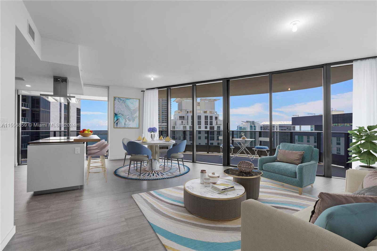 Introducing a stunning apartment at the coveted Lane 01 east view at Brickell Flatiron !