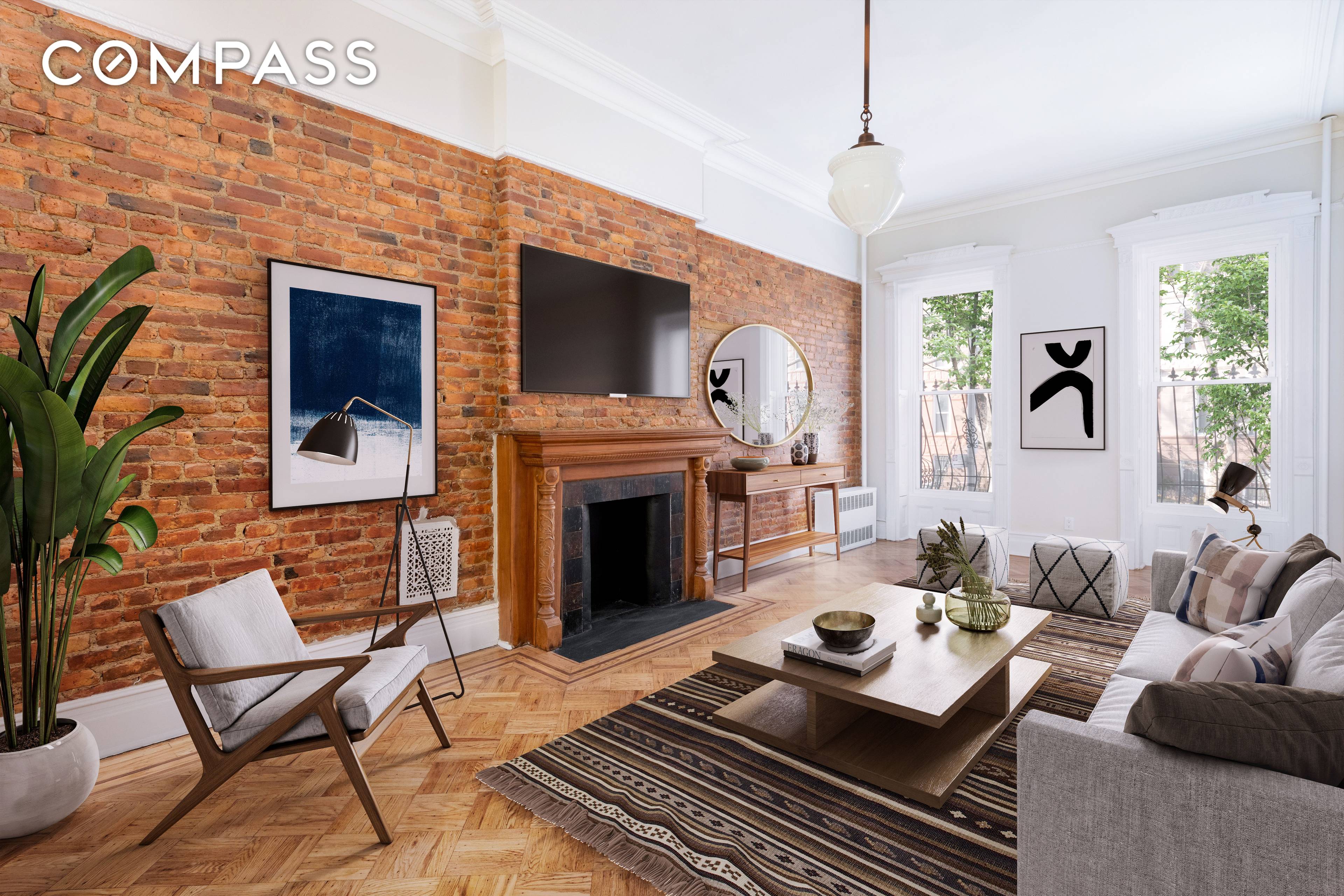 This perfectly scaled and crafted triplex with a private garden is located on a prime block of Stuyvesant Heights.
