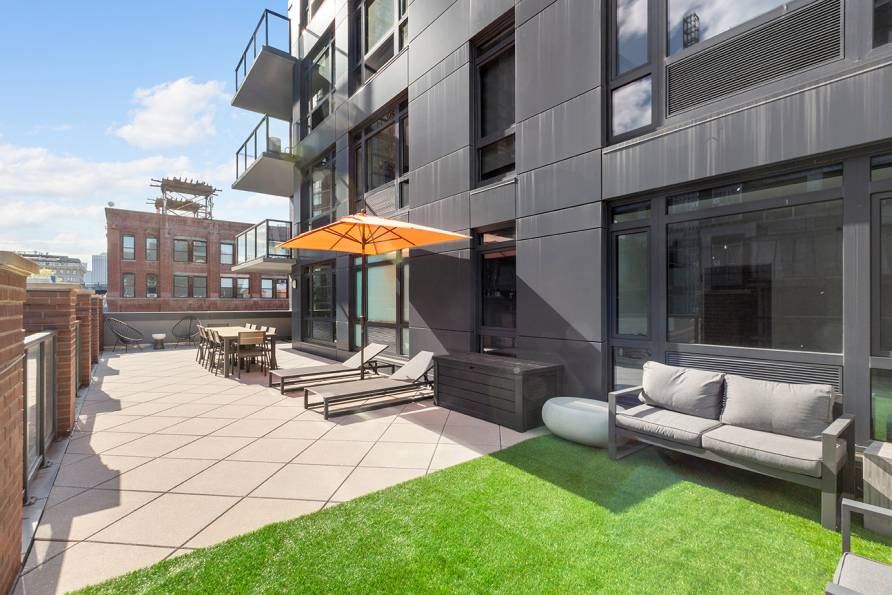 9B at 181 Front Street is an incredible opportunity to move into a brand new, corner 3 bedroom home with the largest private terrace in the building.