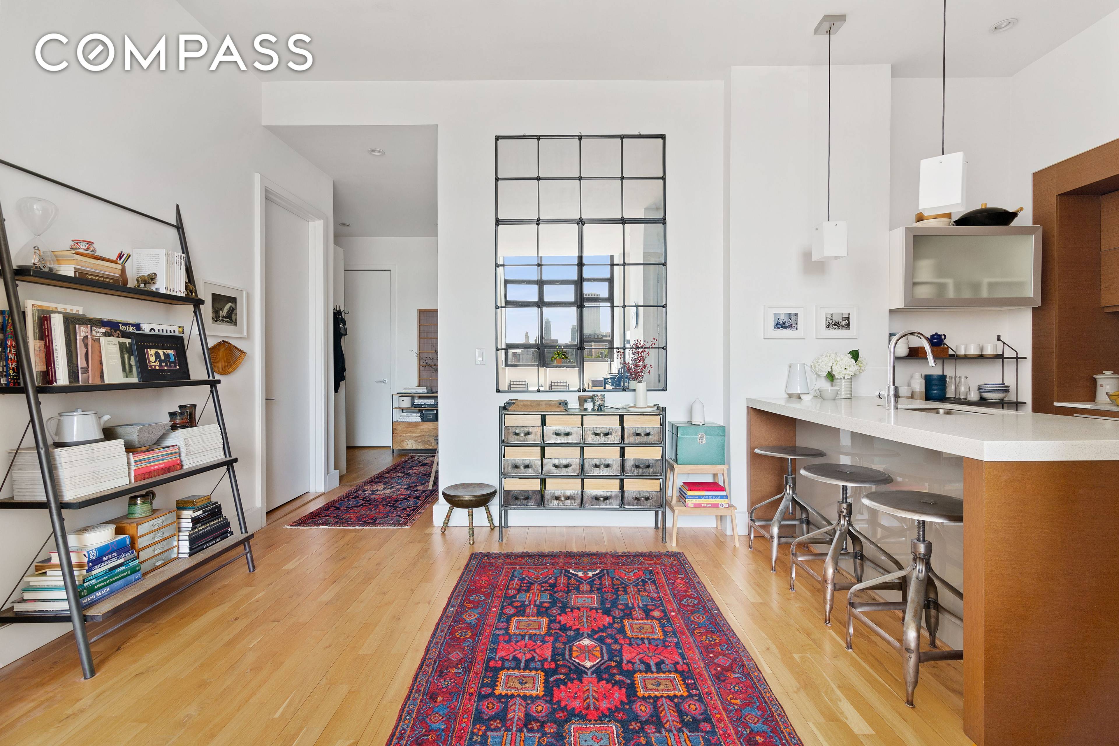 Magnificent morning light and vast city views delight in this fabulous one bed, one bath condo alongside Brooklyn Bridge Park !