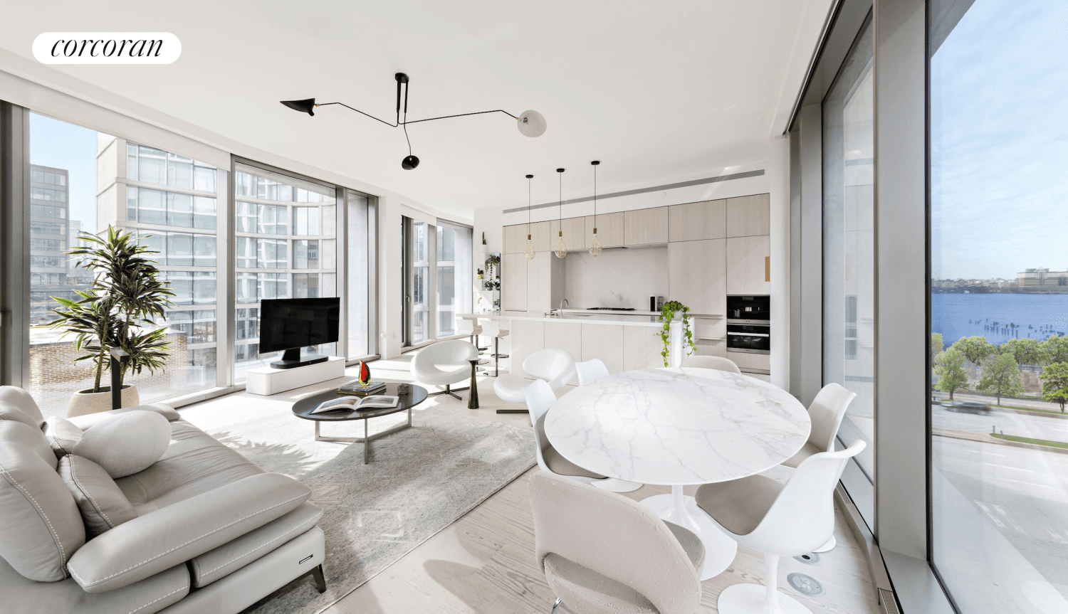 This phenomenal two bedroom, two and a half bathroom condominium is one of the only residences with outdoor space in Ian Schrager's renowned West Village development.