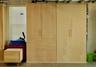 Custom built storage in garage (tools do not convey)