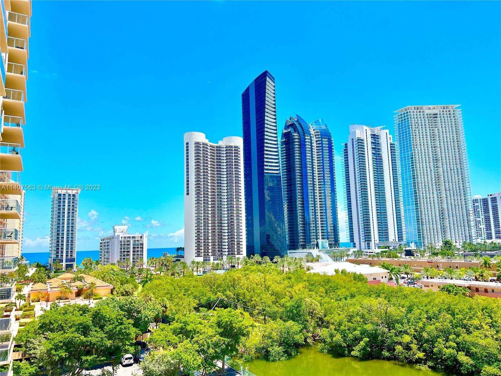 Ocean and Sunny Isles views from this 2 2, 1507 sq ft in Winston Towers 300.