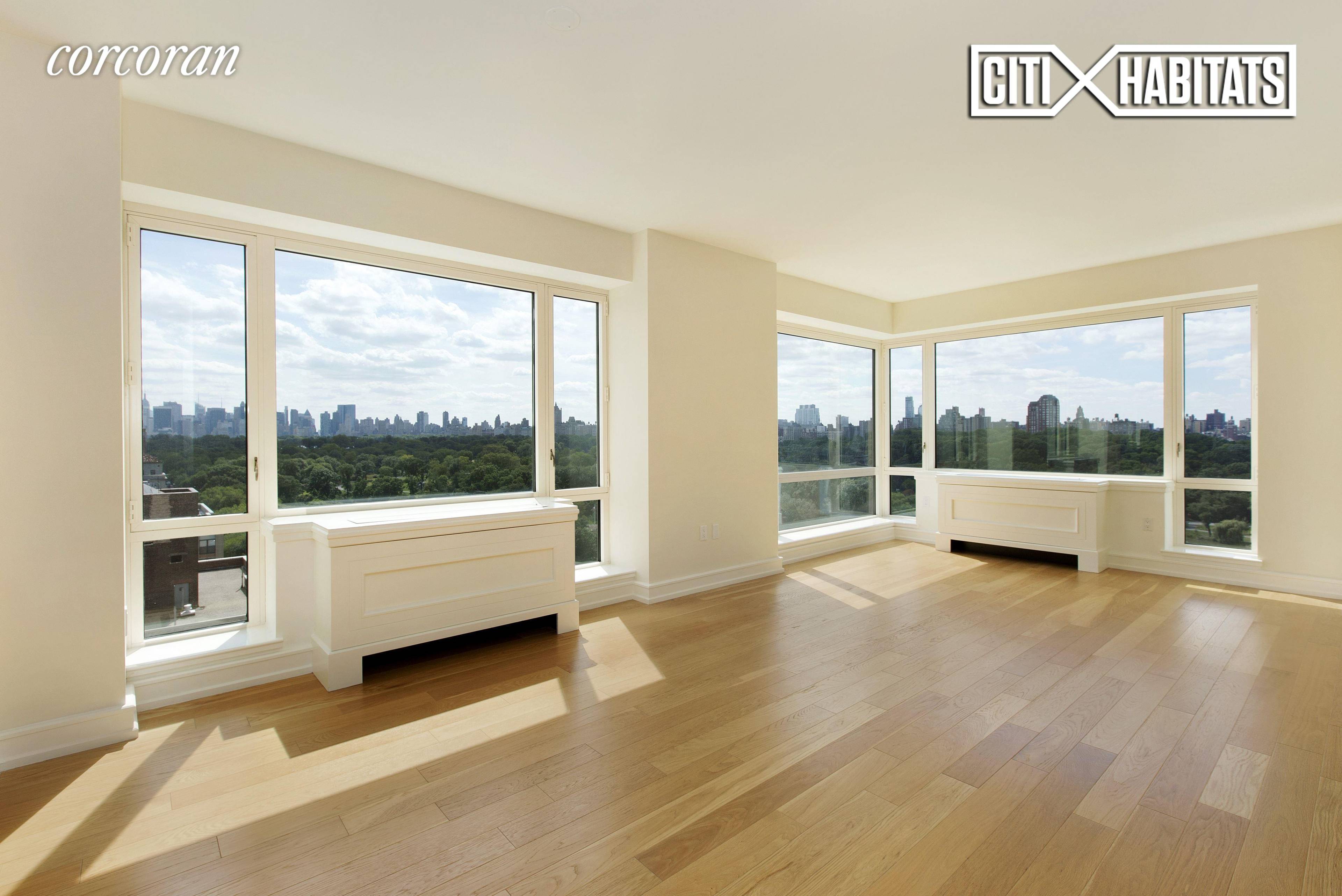 3BR 3 full bath on Fifth Ave, with direct Central Park and Southern Skyline view !