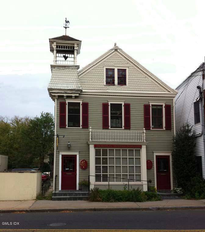 Beautiful bright open plan space with 3 private offices, 2 bathrooms in the Historic Byram Firehouse.