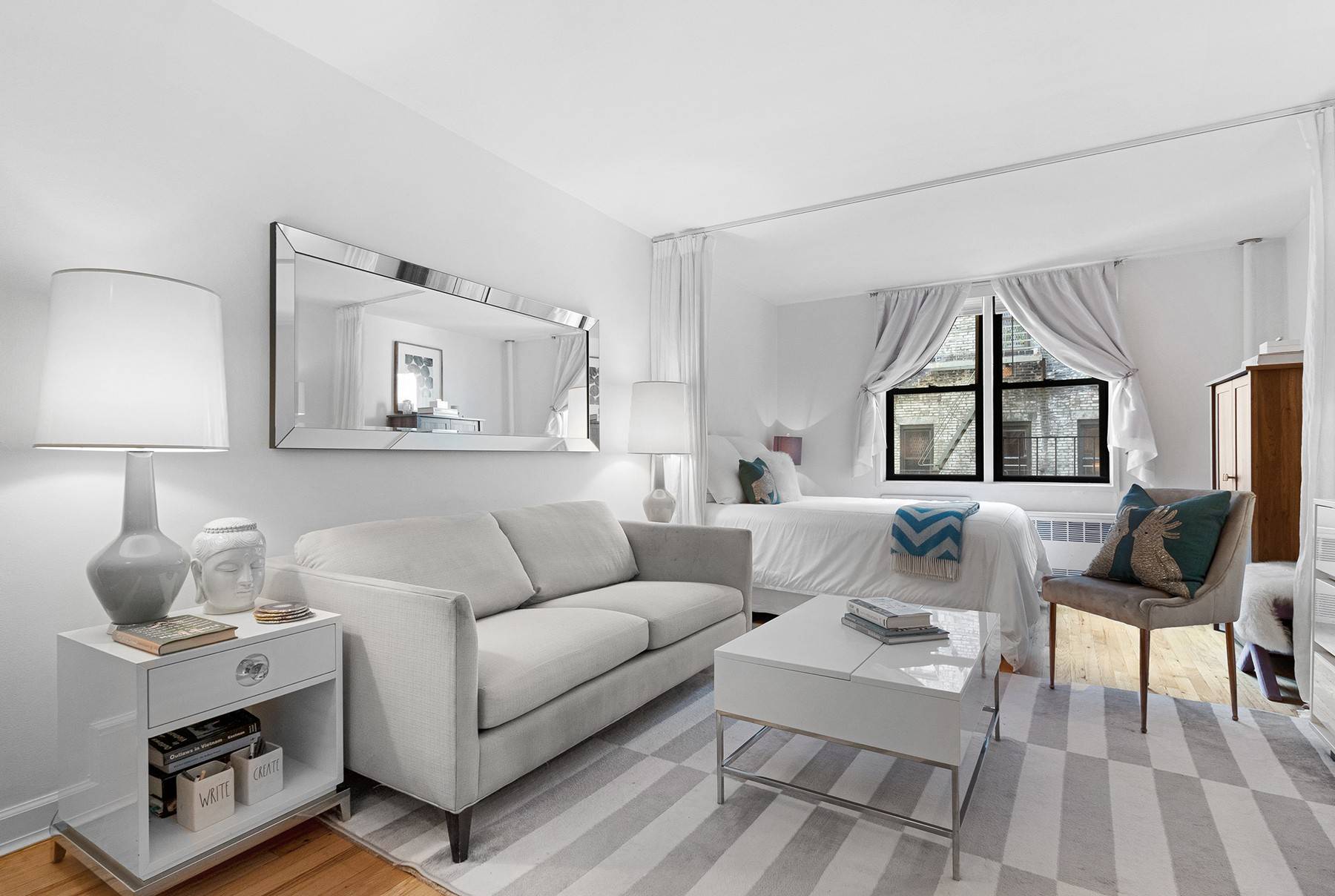 Step into this dreamy, bright, Kips Bay studio and feel like you're floating on a cloud.