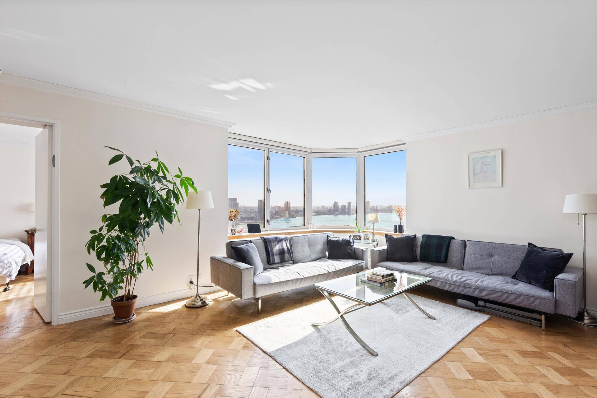 Highly Coveted Furnished Sun Soaked Fully Furnished One Bedroom condo with breathtaking views of the East River.