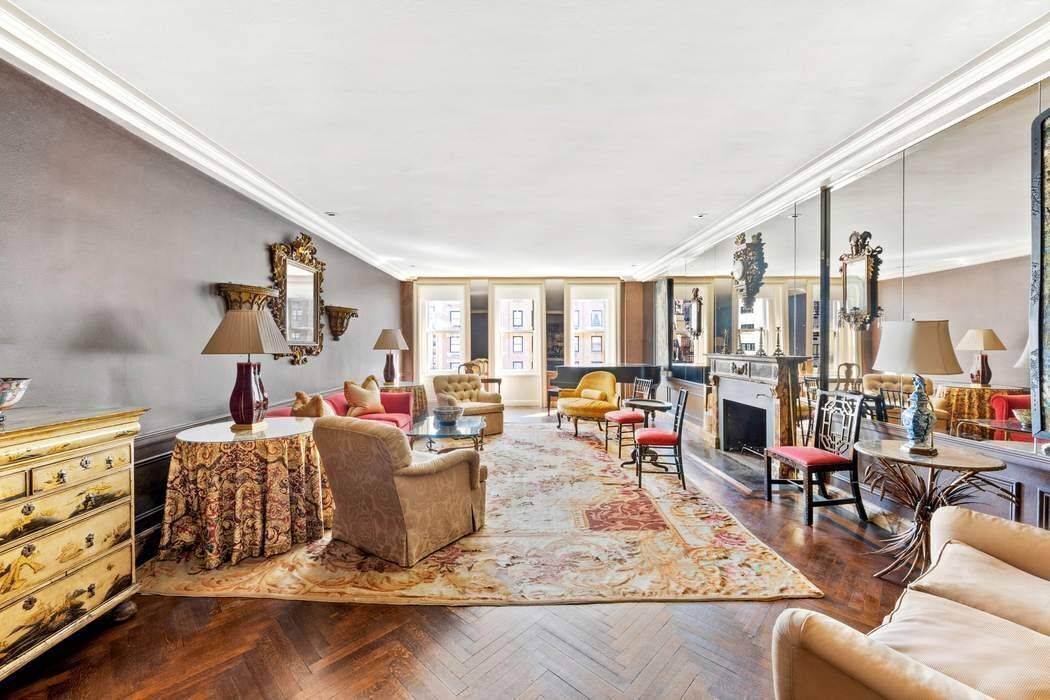 Available for the first time in almost 50 years, this extraordinary ten room duplex, located on the 8th and 9th floors of the distinguished 1930 Emory Roth masterpiece, exudes old ...
