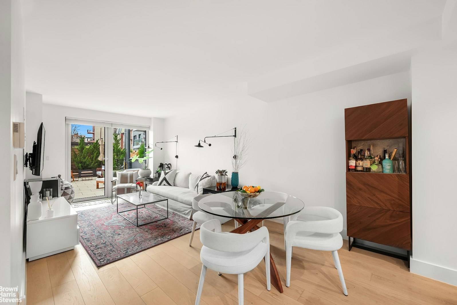 Step into luxury in this gorgeous 1BR residence with private 578sf outdoor terrace in South Slope.