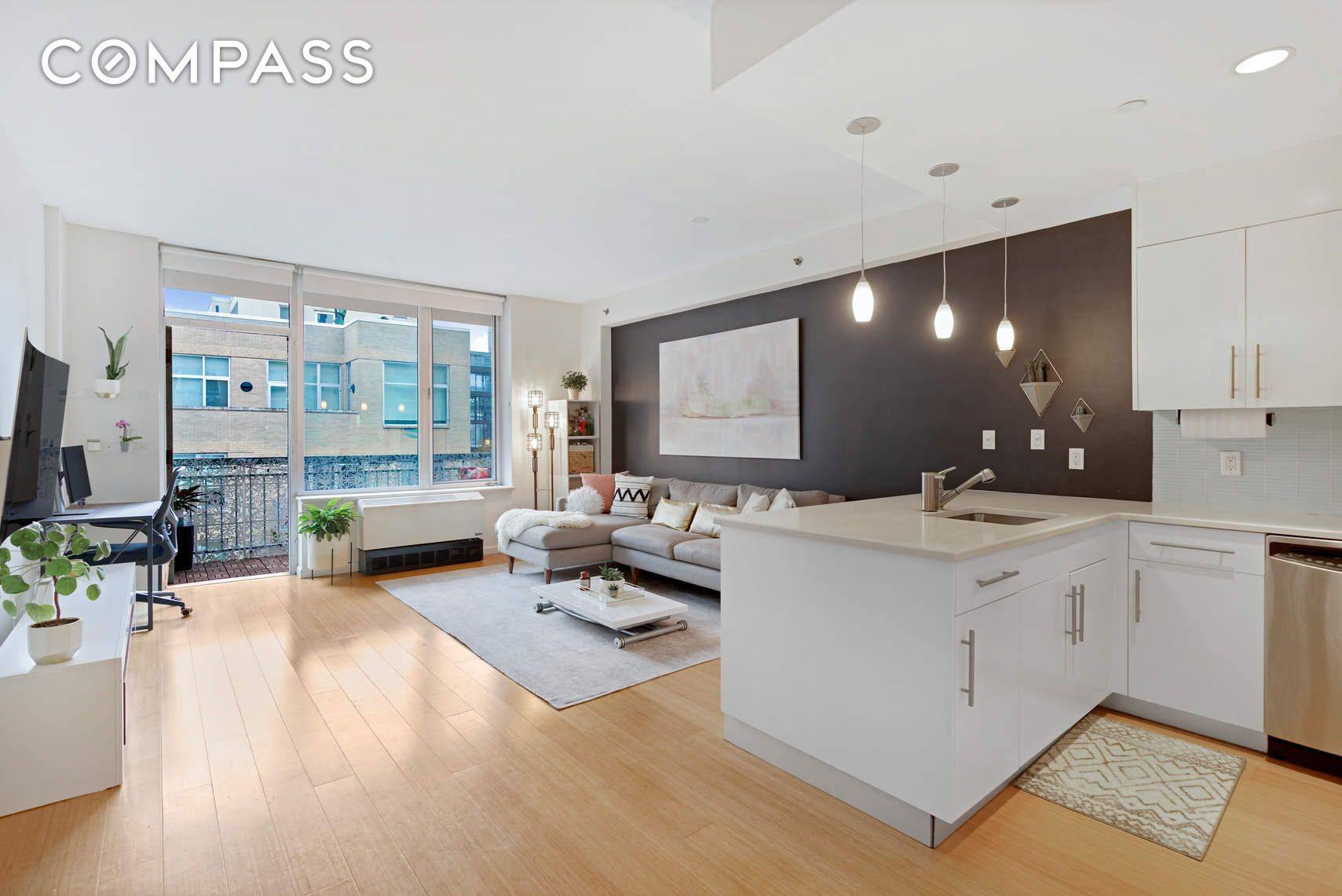 Beautiful, bright and spacious home with a chefs kitchen, in unit washer dryer and a large private balcony just moments away from the Williamsburg waterfront.