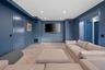 Home theater with carpet floors