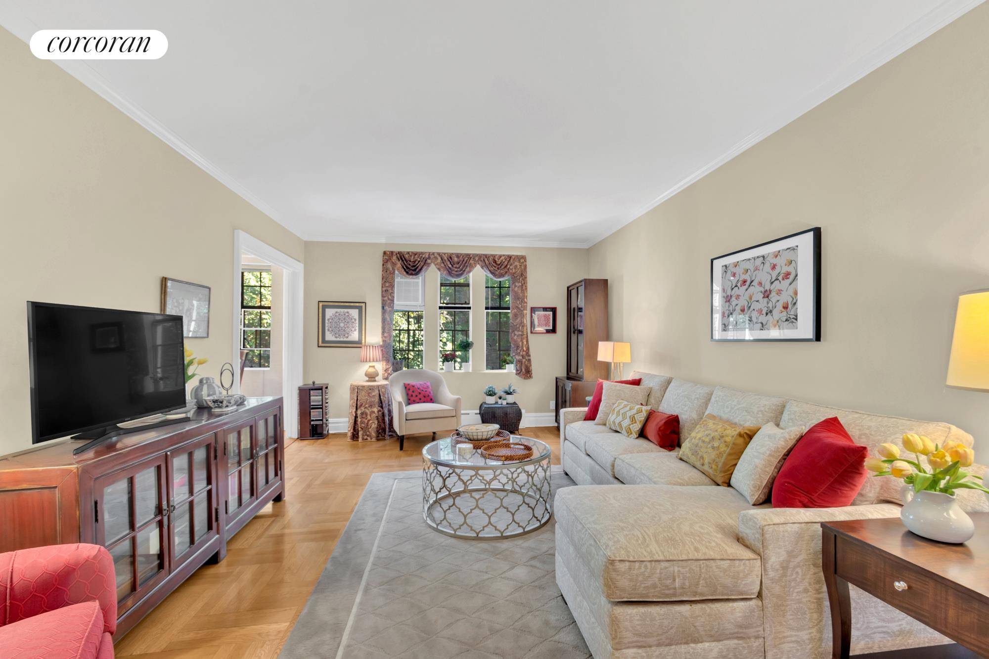 You cannot have better than this graciously proportioned 2 bedroom home with views of the Hudson River, the Palisades, and is surrounded by landscaped gardens and flowering trees.
