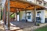 Outdoor paved patio for entertaining.