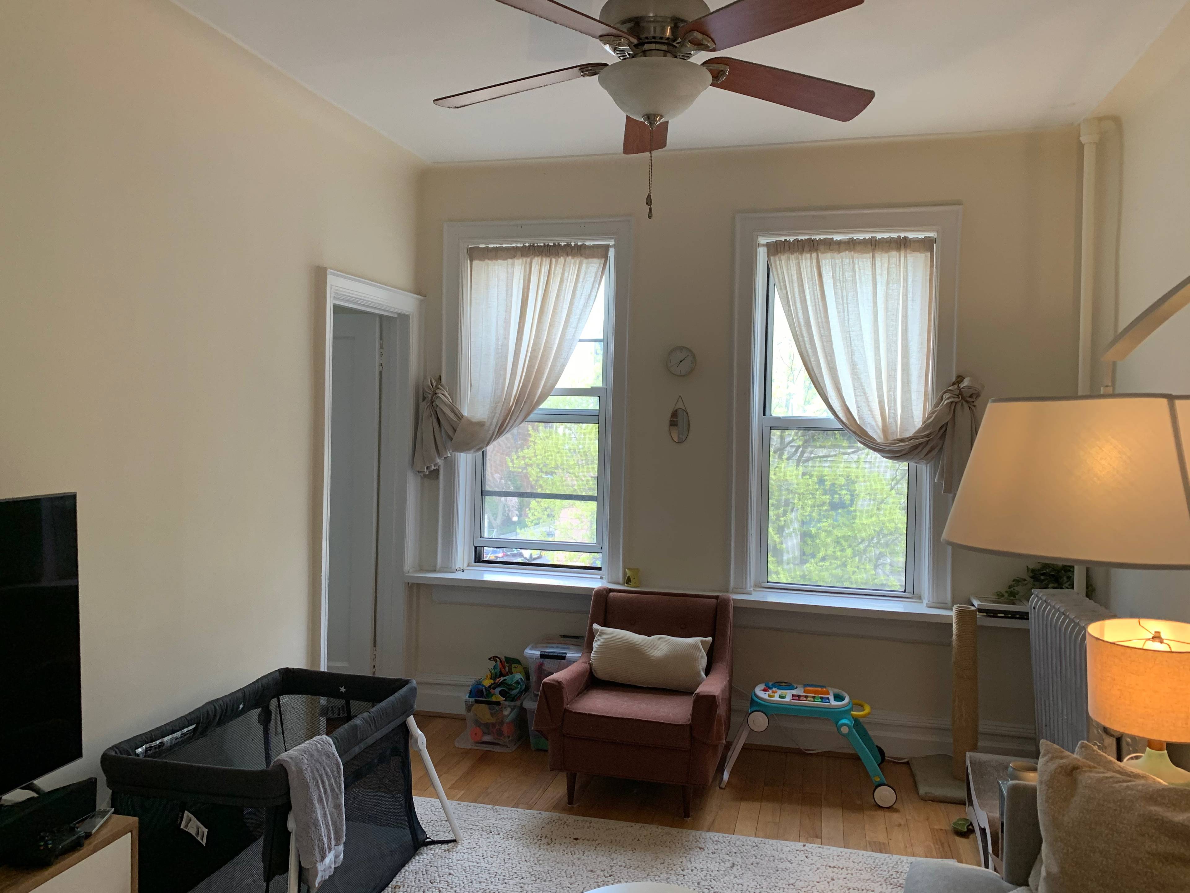 Excellently Maintained 1200 Square feet True Park Slope Gem 3 bedrooms with in unit Laundry room, and storage.