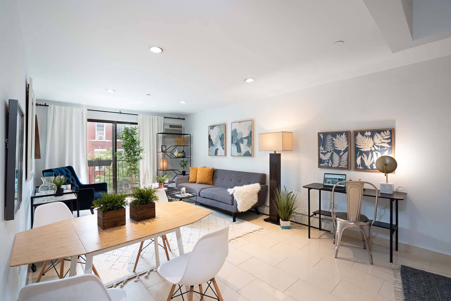SPACIOUS ONE BEDROOM layout in cool GREENPOINT, BROOKLYN Upon entering this airy apartment you will notice the generous and thoughtful layout.