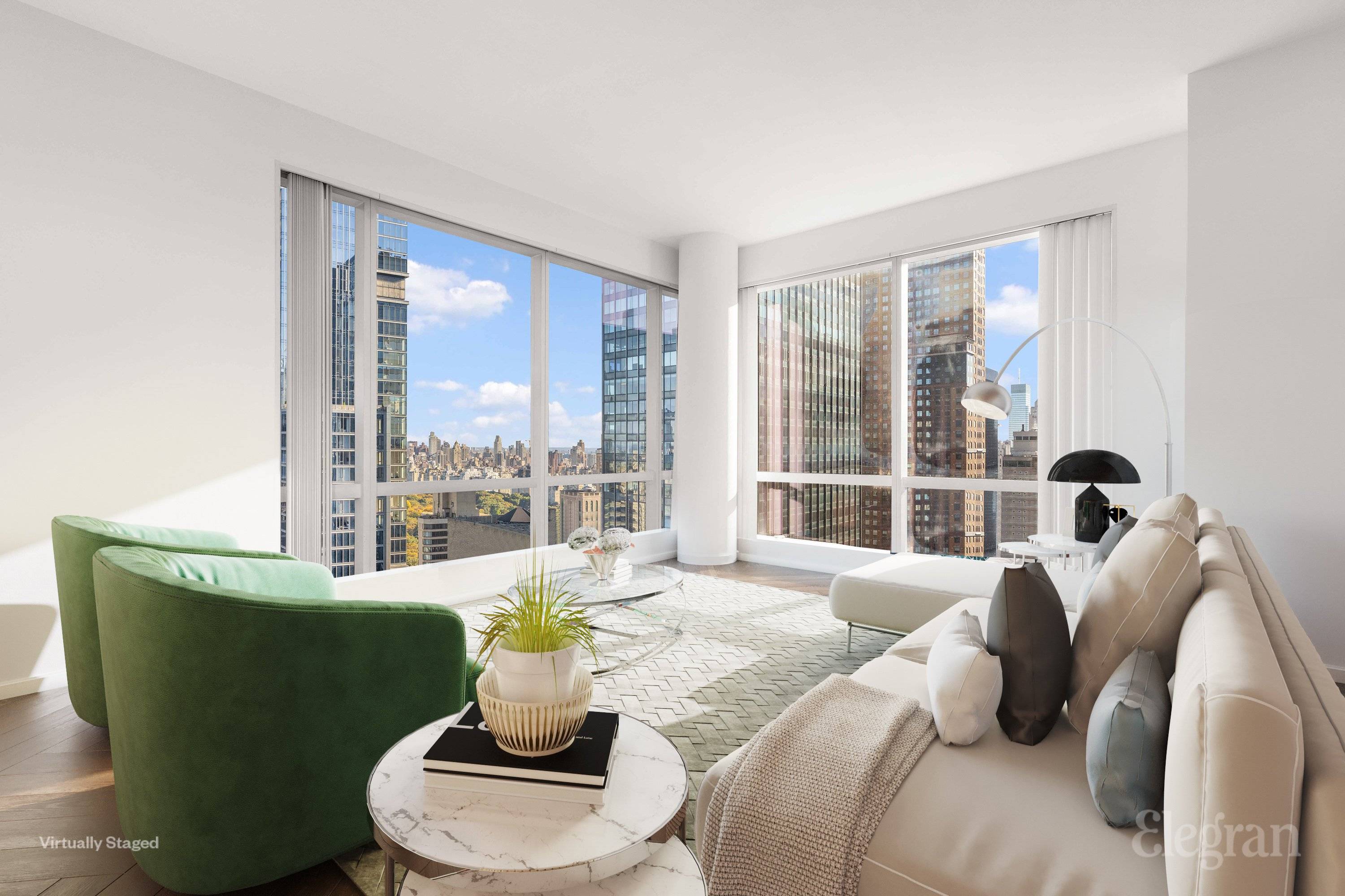 Iconic New York skyline and Luxury living at 230 W 56TH ST, APT 50B.