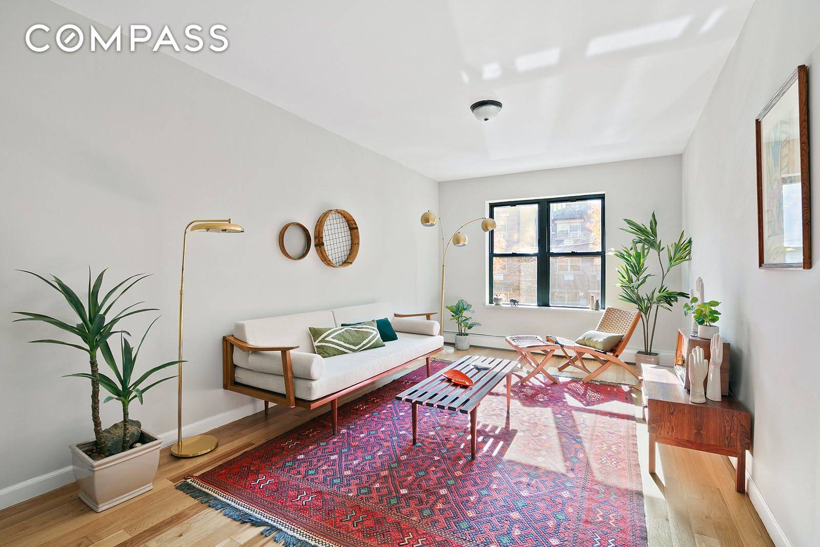 Welcome into this perfectly serene and sunlit apartment.