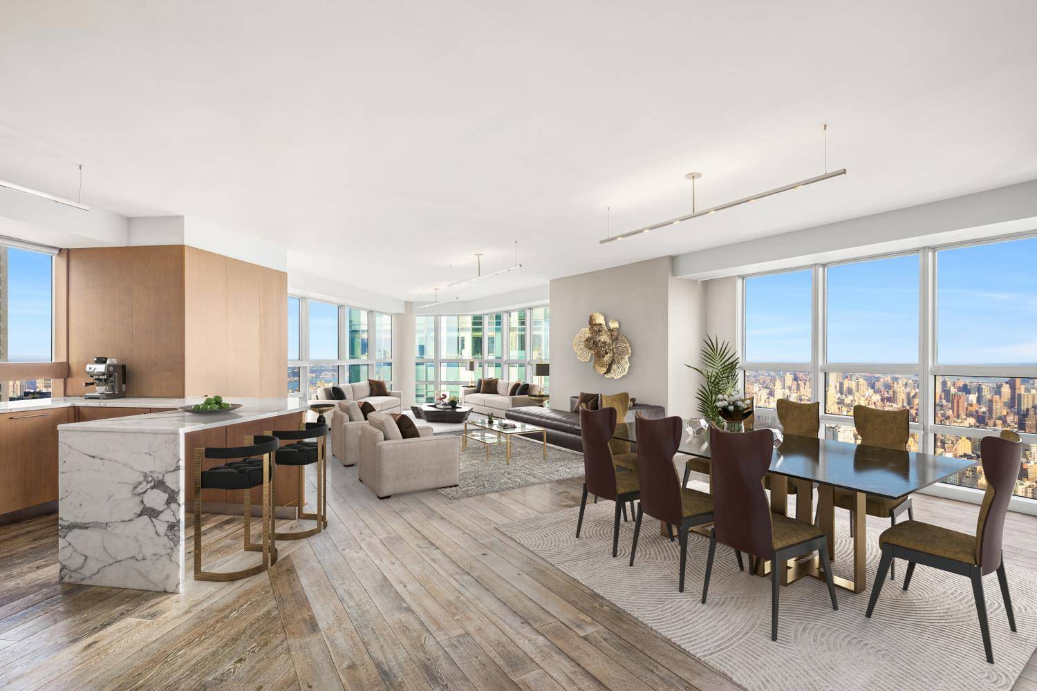 Unique opportunity to own a duplex penthouse perched high on the 77th amp ; 78th floors the Metropolitan Tower Condominium.