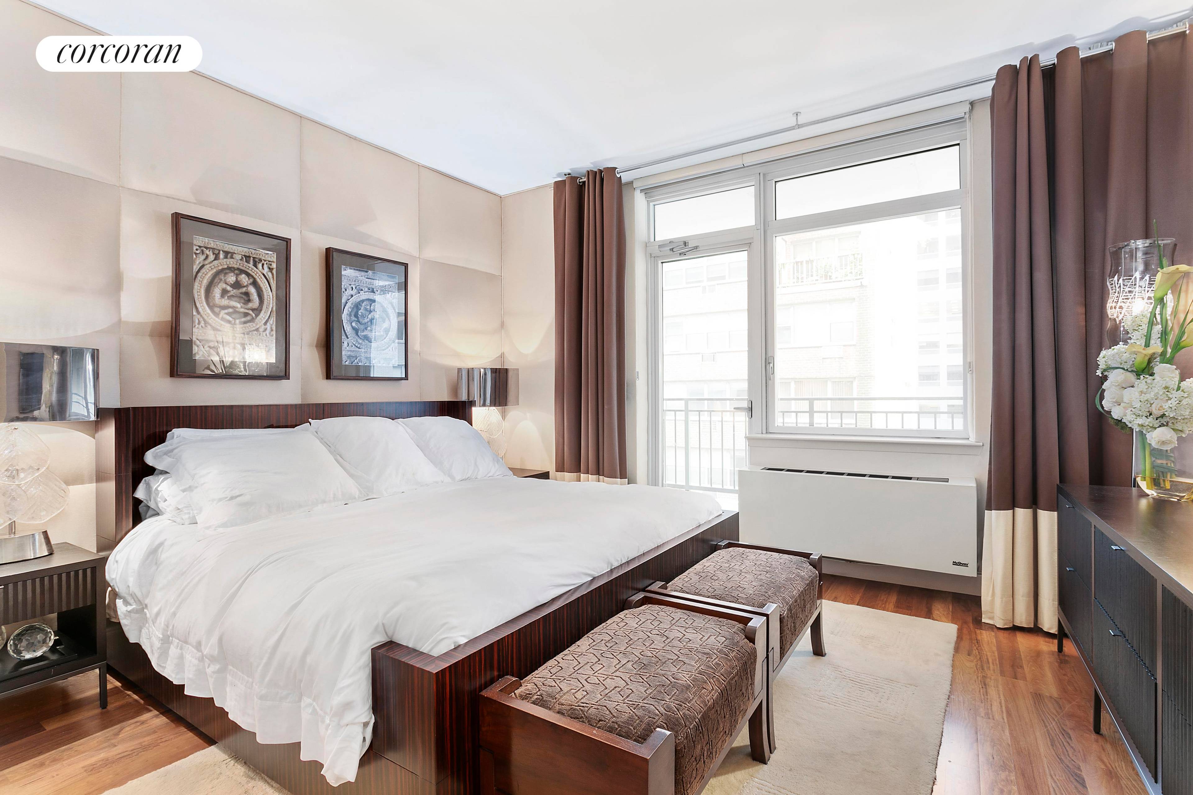 Experience luxury living at its finest at 212 East 57th Street 5C, This rare and coveted 2 bedroom, 2, 5 bathroom turnkey condo boasts a sprawling terrace and is nestled ...