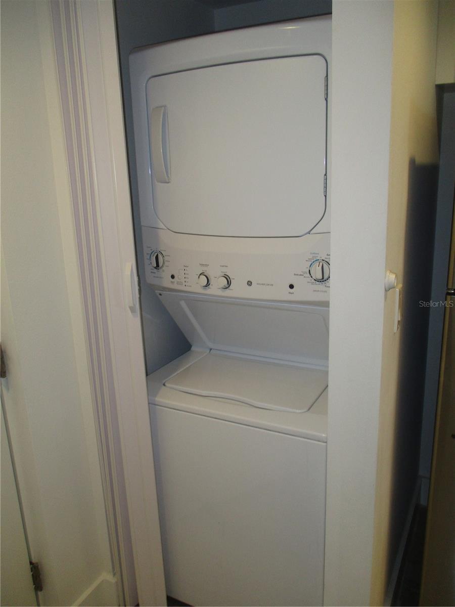Washer/Dryer closet located in the kichen