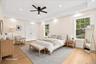 Virtually staged primary bedroom