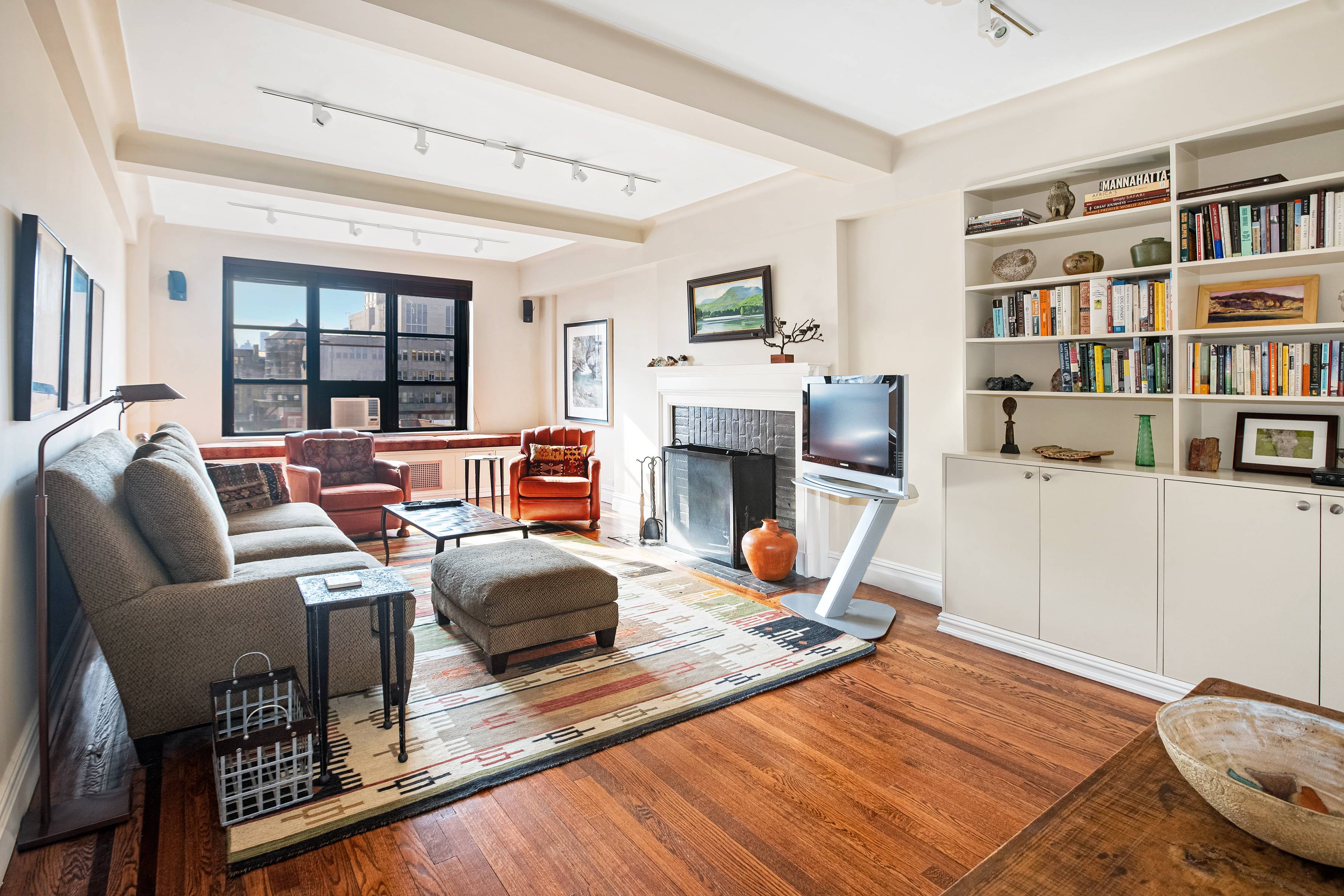 A large bright pre war apartment with open southern views, working fireplace and a dining room at Gramercy House the wonderful Art Deco coop on East 22nd Street, a block ...