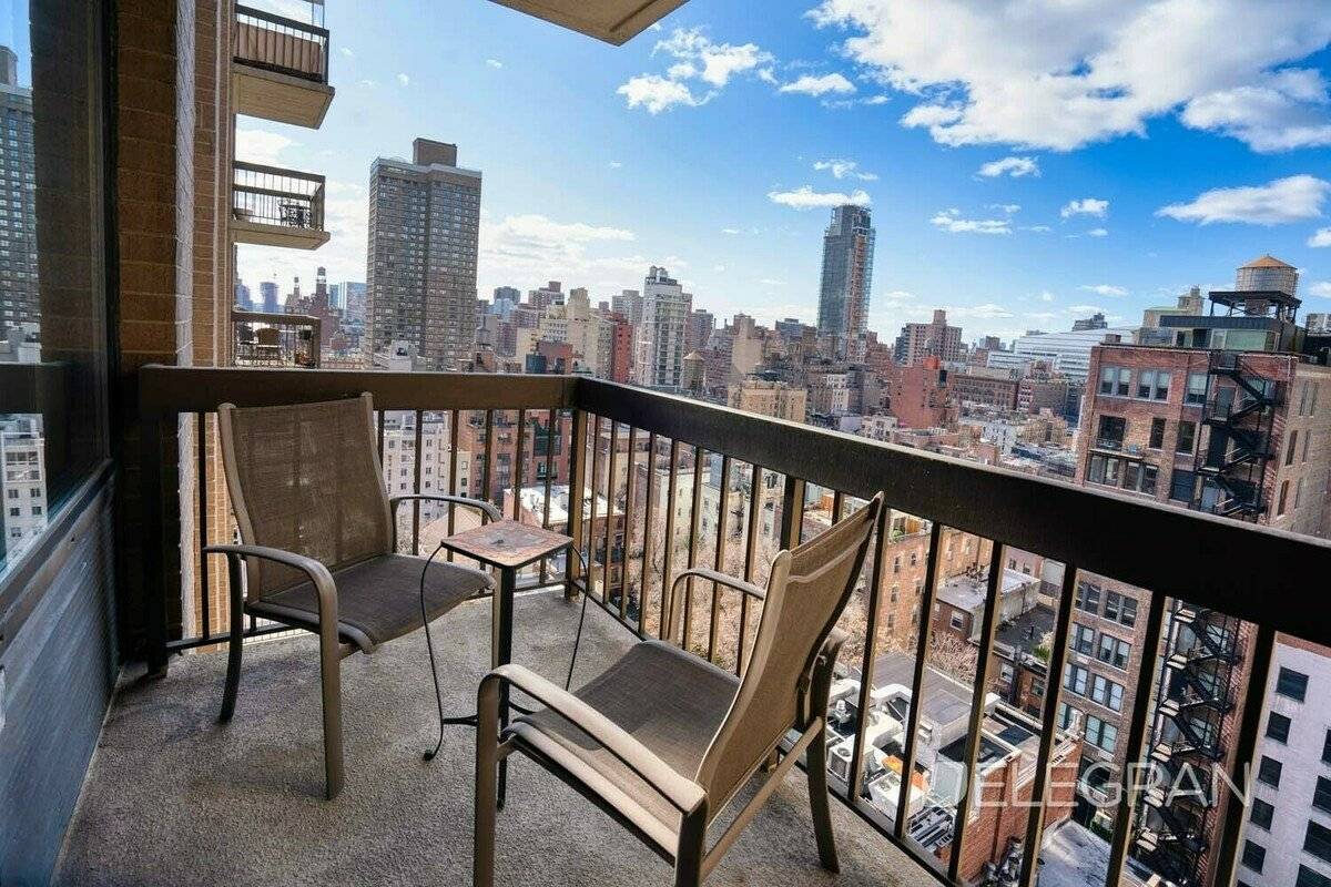High floor 1 bedroom apartment with PRIVATE terrace and spectacular city views !