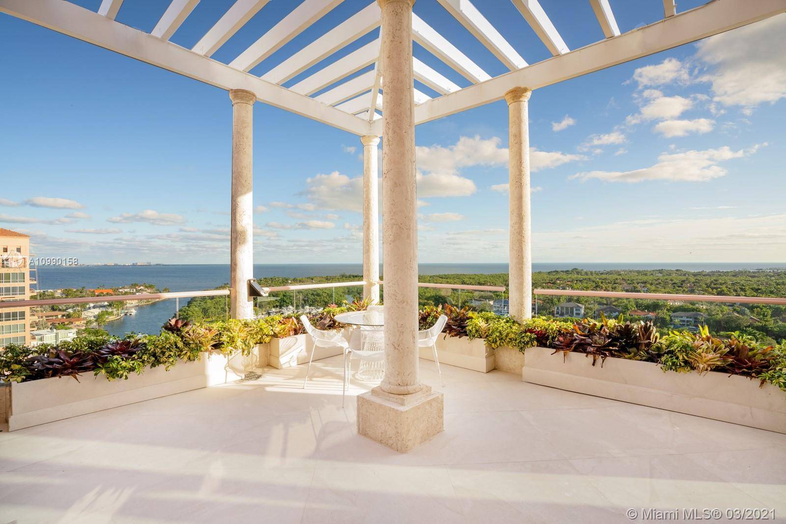 A palace in the sky ! One of a kind, two story Tower Suite penthouse with spectacular views of Biscayne Bay and Miami skyline, 10, 500 SF of luxurious interior ...