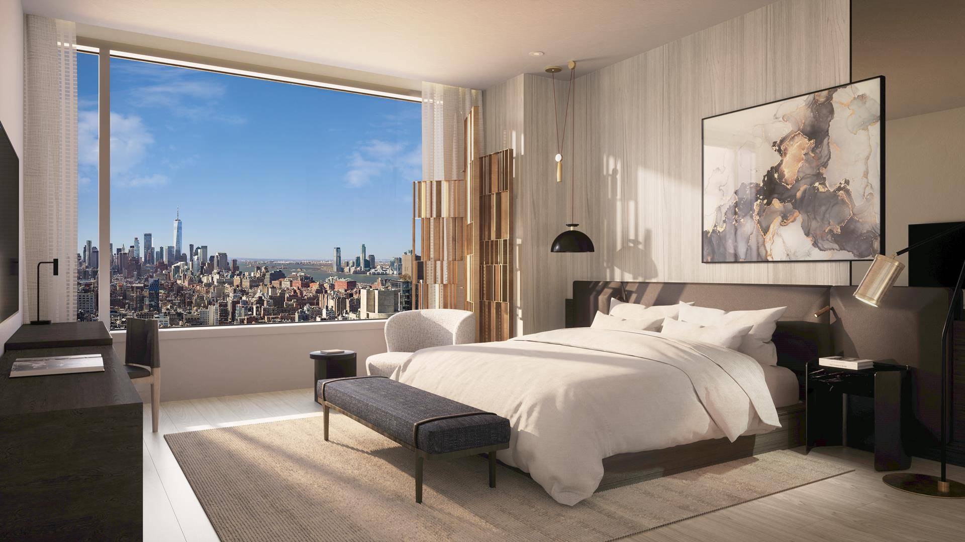 Soaring nearly 500 feet above Manhattan's iconic skyline, and at the very top of the newest tower by internationally acclaimed architect, Rafael Vinoly, PH42D offers a 2 bedroom, 2.